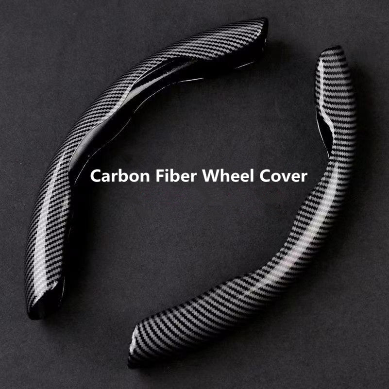 Premium PVC Steering Wheel Cover - Non-Slip, Carbon Fiber Design, Without Inner Circle, Enhanced Grip and Control for a Superior Driving Experience