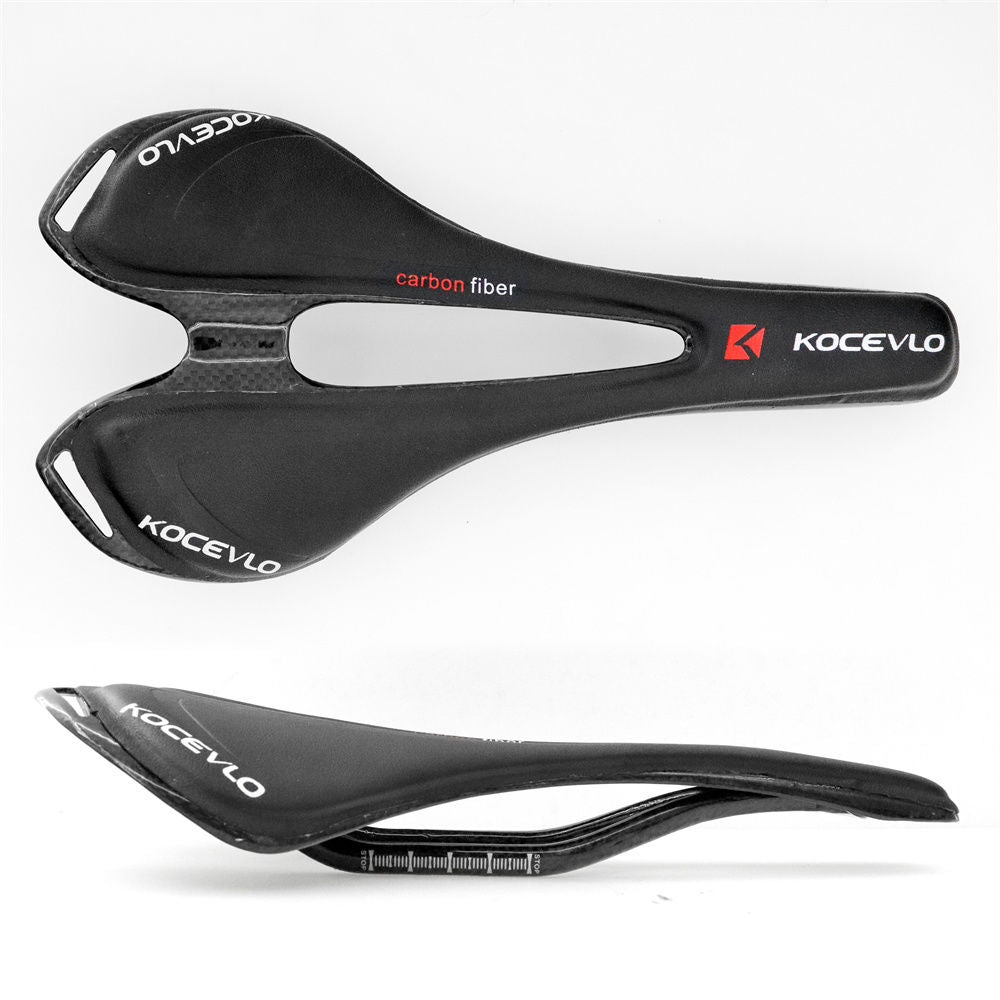 Kocevlo Carbon Fiber Mountain Bike Saddle Blue Cushion Carbon Fiber Seat Pad