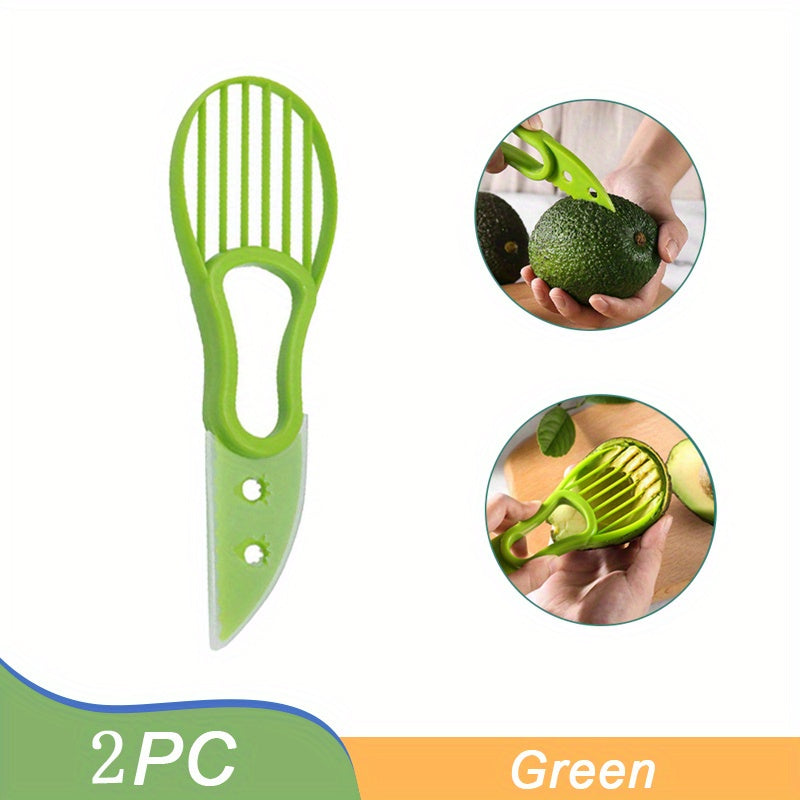 1/2pcs, 3-in-1 Avocado Slicer Shea Corer Butter Fruit Peeler Cutter Pulp Separator Plastic Knife Kitchen Vegetable Tools Home Accessory Kitchen Accessories