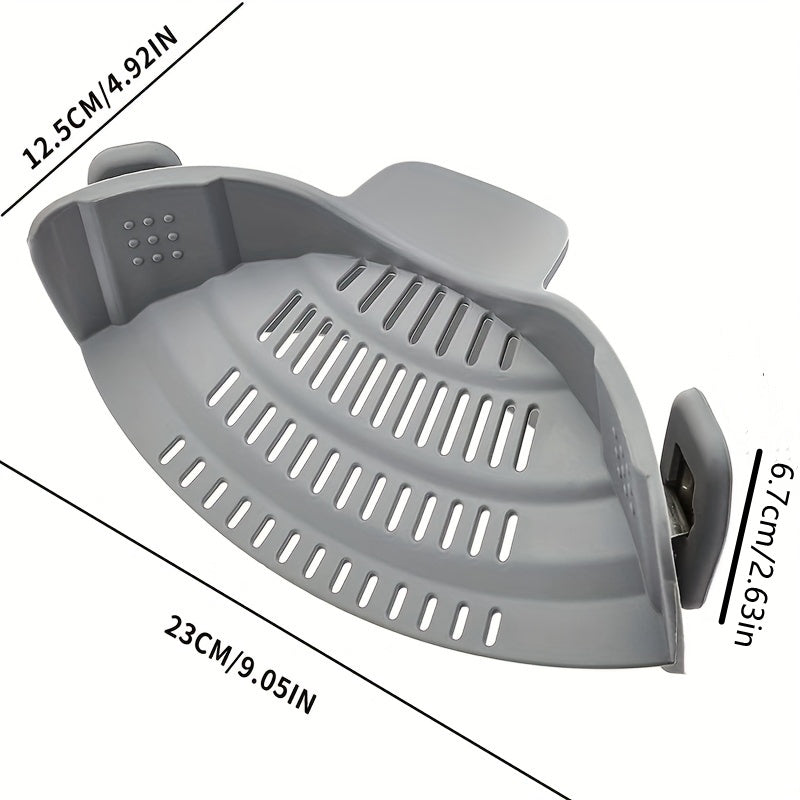 Effortless Cooking with this Adjustable Silicone Pot Strainer and Pasta Strainer - The Perfect Kitchen Gadget!