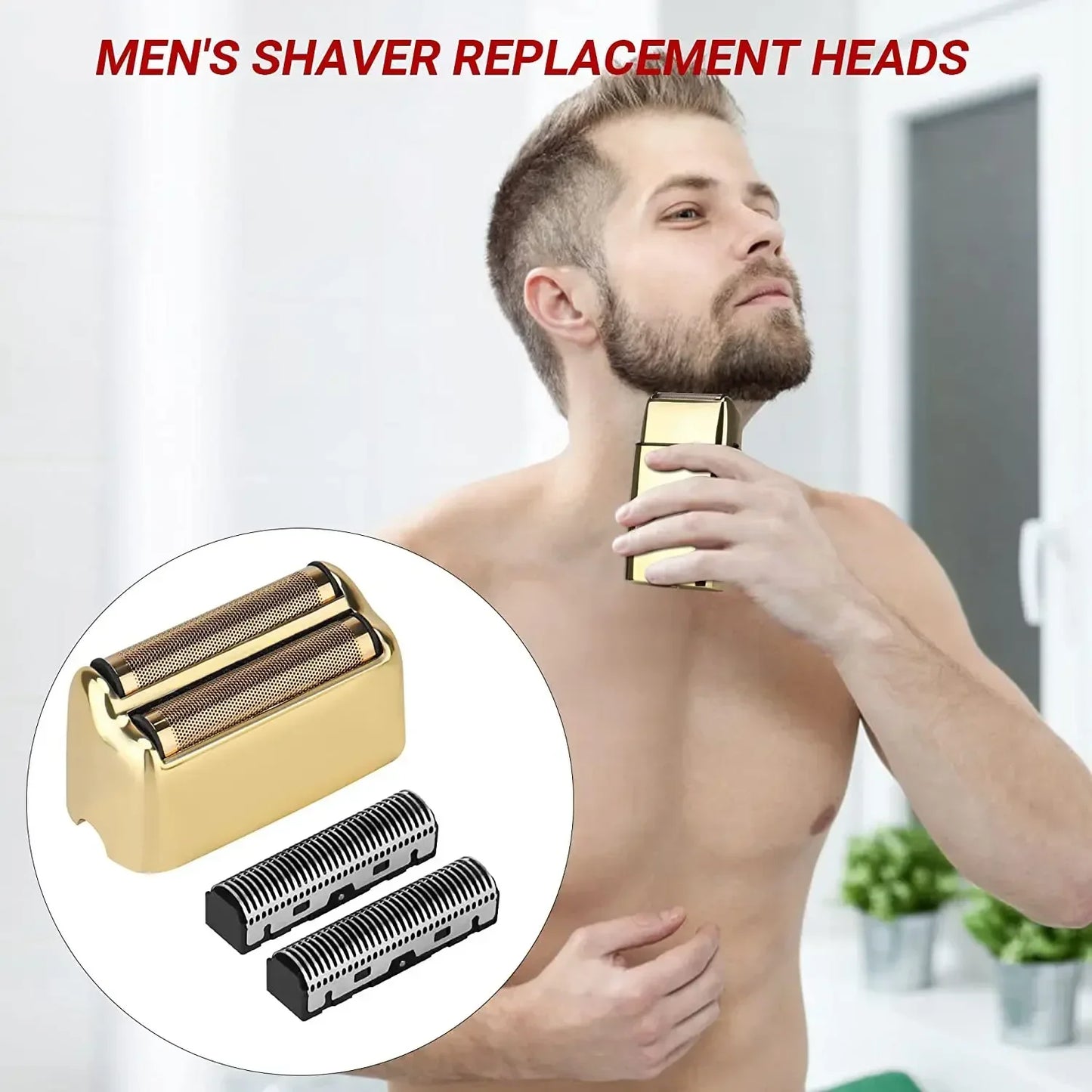 Professional Barber Electric Shaver Replacement Double Cutter Blade And Foils Head Cover For Babyliss Cordless Foil Shaver FXFS2