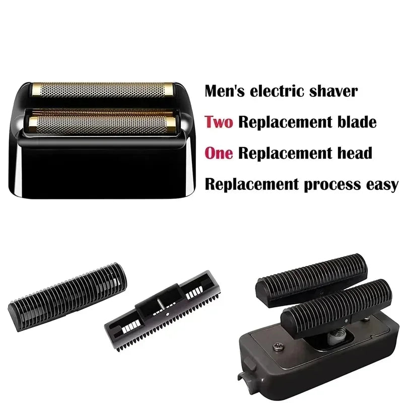 Professional Barber Electric Shaver Replacement Double Cutter Blade And Foils Head Cover For Babyliss Cordless Foil Shaver FXFS2