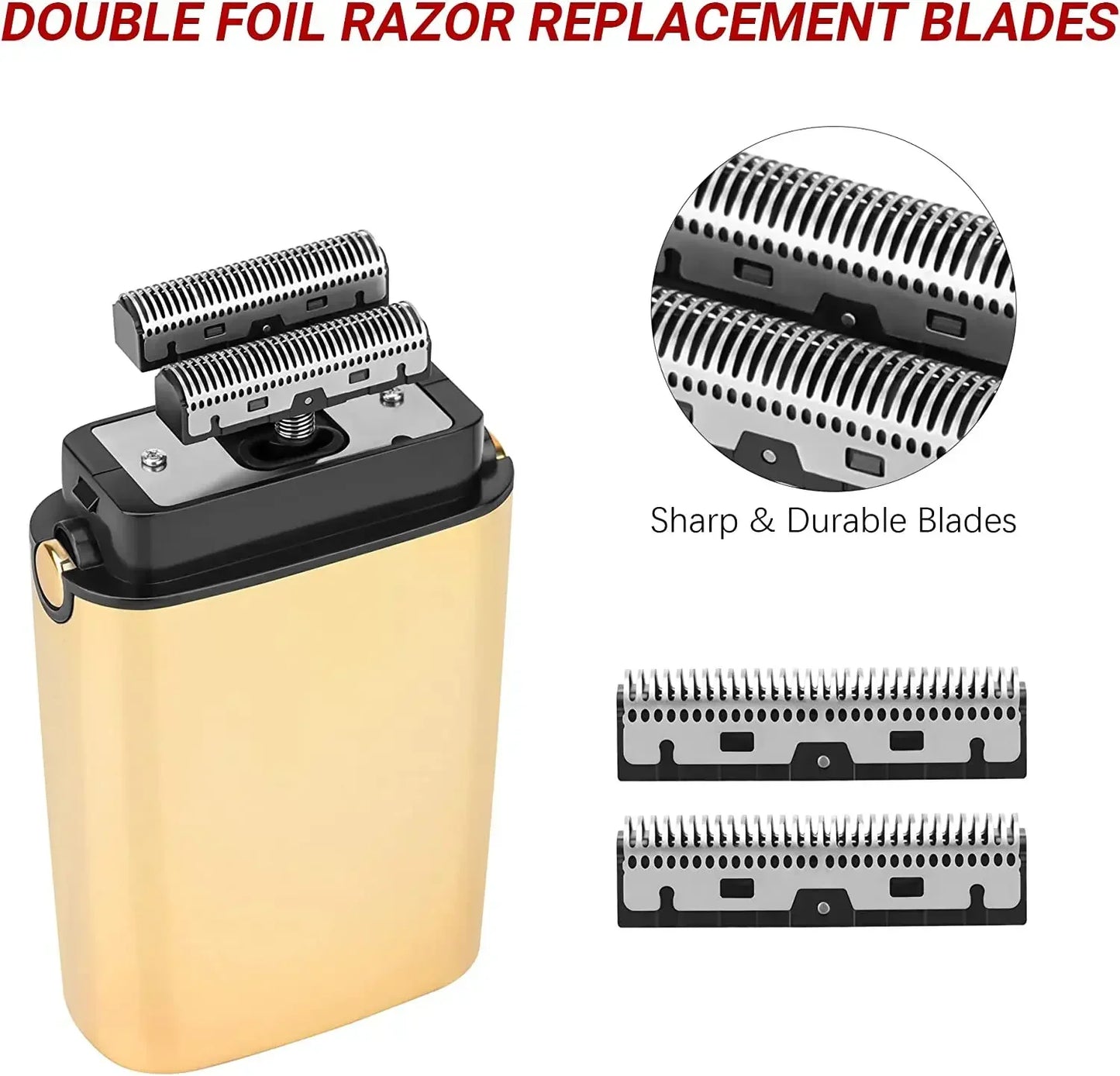 Professional Barber Electric Shaver Replacement Double Cutter Blade And Foils Head Cover For Babyliss Cordless Foil Shaver FXFS2