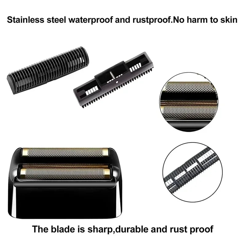 Professional Barber Electric Shaver Replacement Double Cutter Blade And Foils Head Cover For Babyliss Cordless Foil Shaver FXFS2