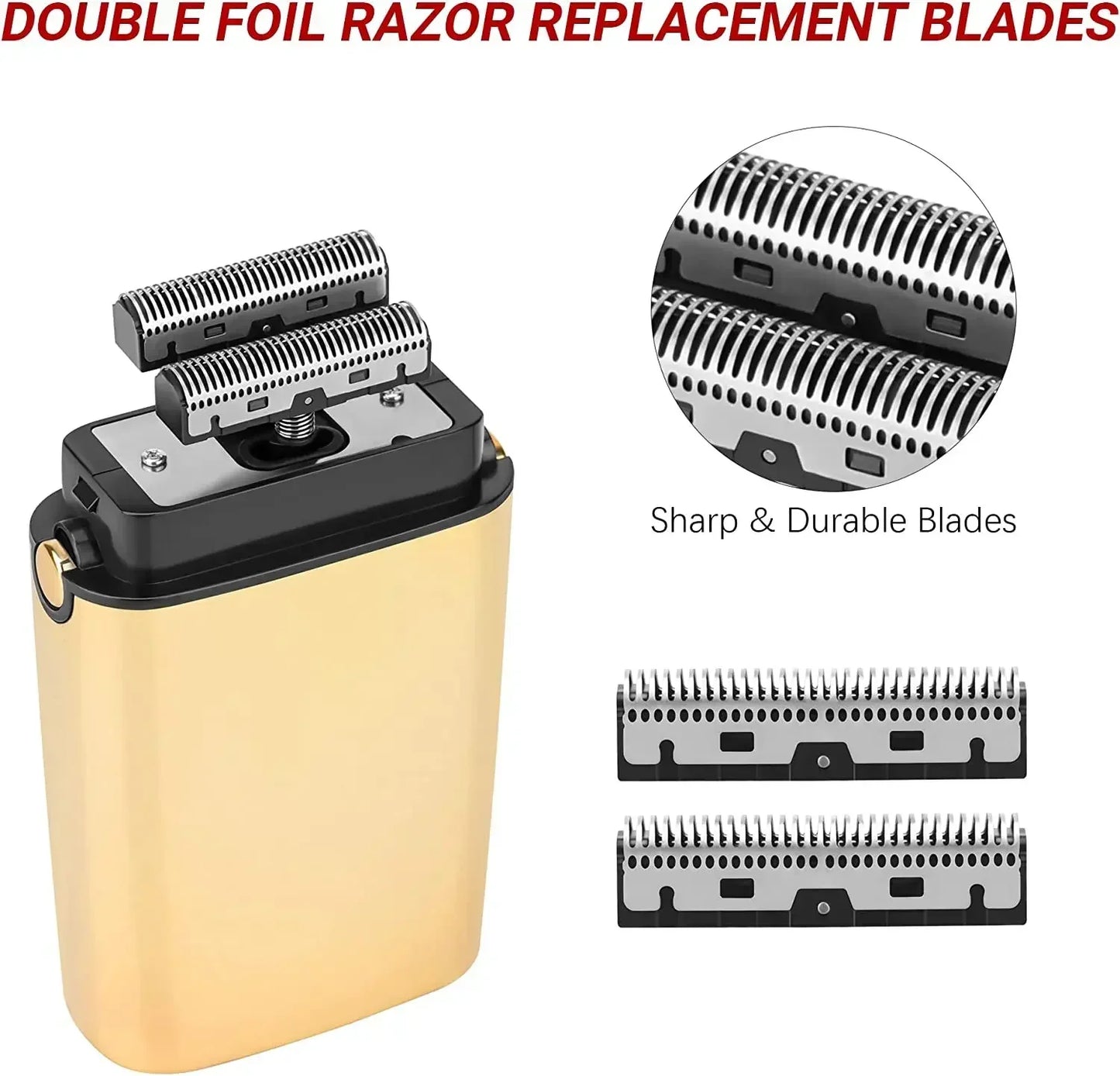 Professional Barber Electric Shaver Replacement Double Cutter Blade And Foils Head Cover For Babyliss Cordless Foil Shaver FXFS2