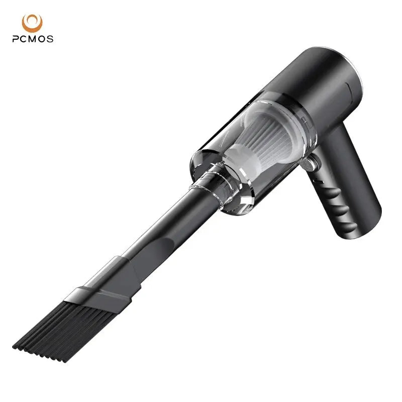 PCMOS 1PC Wireless Vacuum Cleaner Dual Use for Home and Car High Power Powerful Vacuum Cleaner Black