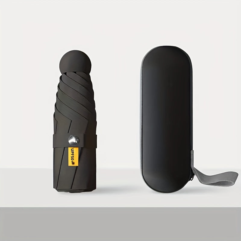 Mei Qi Lin Compact 6-Rib Mini Umbrella - High-Quality, Foldable Sun Protection with Stylish Design