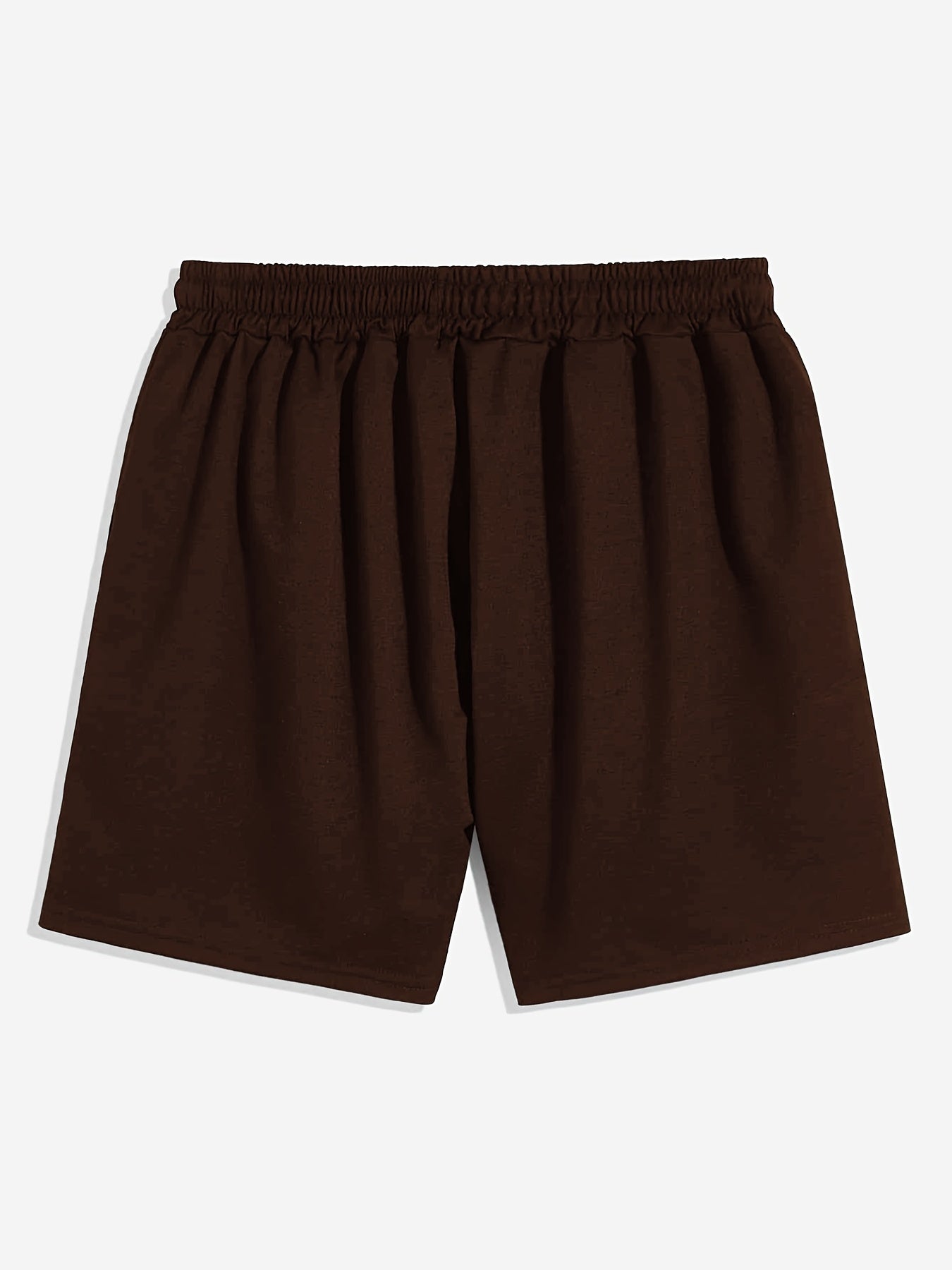 Mens Fashion Shorts - Fashionable Streetwear Design, Simple yet Stylish, Trendy and Modern Look, Solid Black Color, Sports-inspired Drawstring Waistband, Perfect for Casual Occasions - Featuring Eye-catching Blue Letter Print