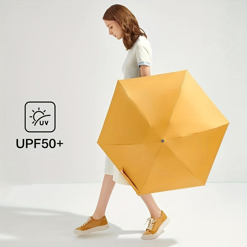 Mei Qi Lin Compact 6-Rib Mini Umbrella - High-Quality, Foldable Sun Protection with Stylish Design