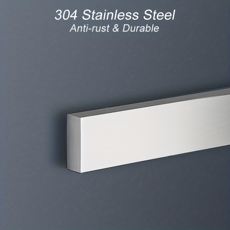 1pc Stainless Steel Stronghold Magnetic Knife Holder - Space-Saving Wall Strip for Kitchen Utensils, Apartment Essentials, and Back to School Supplies - Perfect for College Dorm Organization and Easy Meal Prep