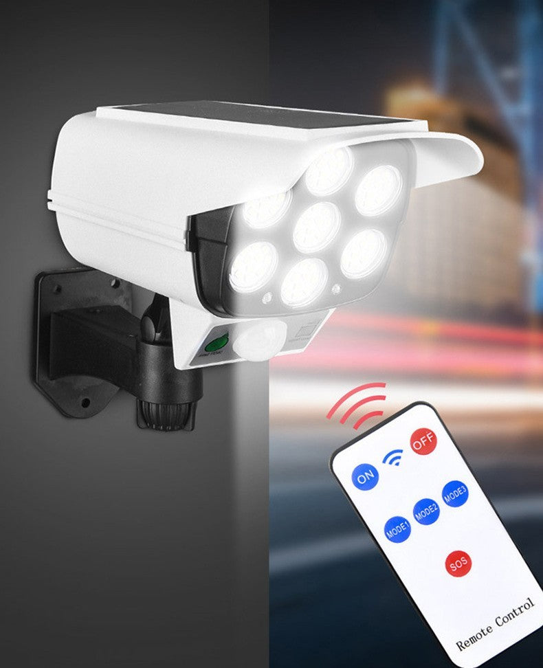 1pc motion sensor street lamp, Solar Garden LED Light, Simulation Surveillance, Fake Camera, Human Body Sensor Wall Light, Outdoor Smart Street Light