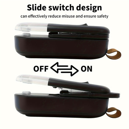 1pc Compact Mini Vacuum Sealer - 2-in-1 Heat Sealer & Cutter for Airtight Food Storage - Portable Thermal Sealer for Plastic Bags, Snacks, Cookies, Freshness Preservation, Kitchen Essentials