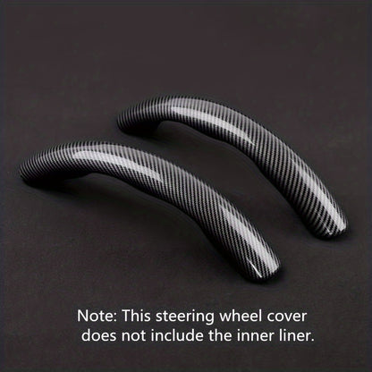 Premium PVC Steering Wheel Cover - Non-Slip, Carbon Fiber Design, Without Inner Circle, Enhanced Grip and Control for a Superior Driving Experience