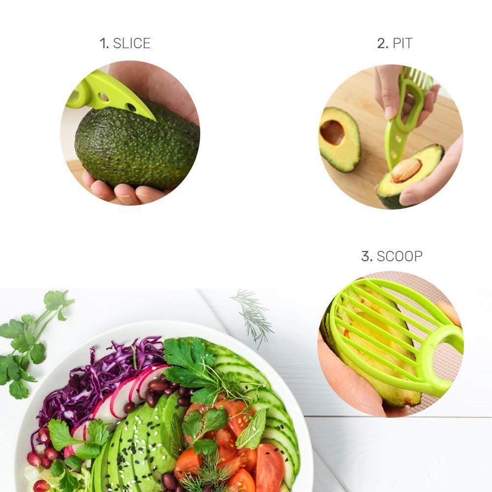 1/2pcs, 3-in-1 Avocado Slicer Shea Corer Butter Fruit Peeler Cutter Pulp Separator Plastic Knife Kitchen Vegetable Tools Home Accessory Kitchen Accessories