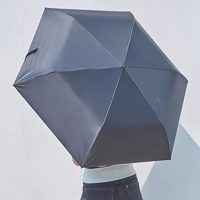 Mei Qi Lin Compact 6-Rib Mini Umbrella - High-Quality, Foldable Sun Protection with Stylish Design