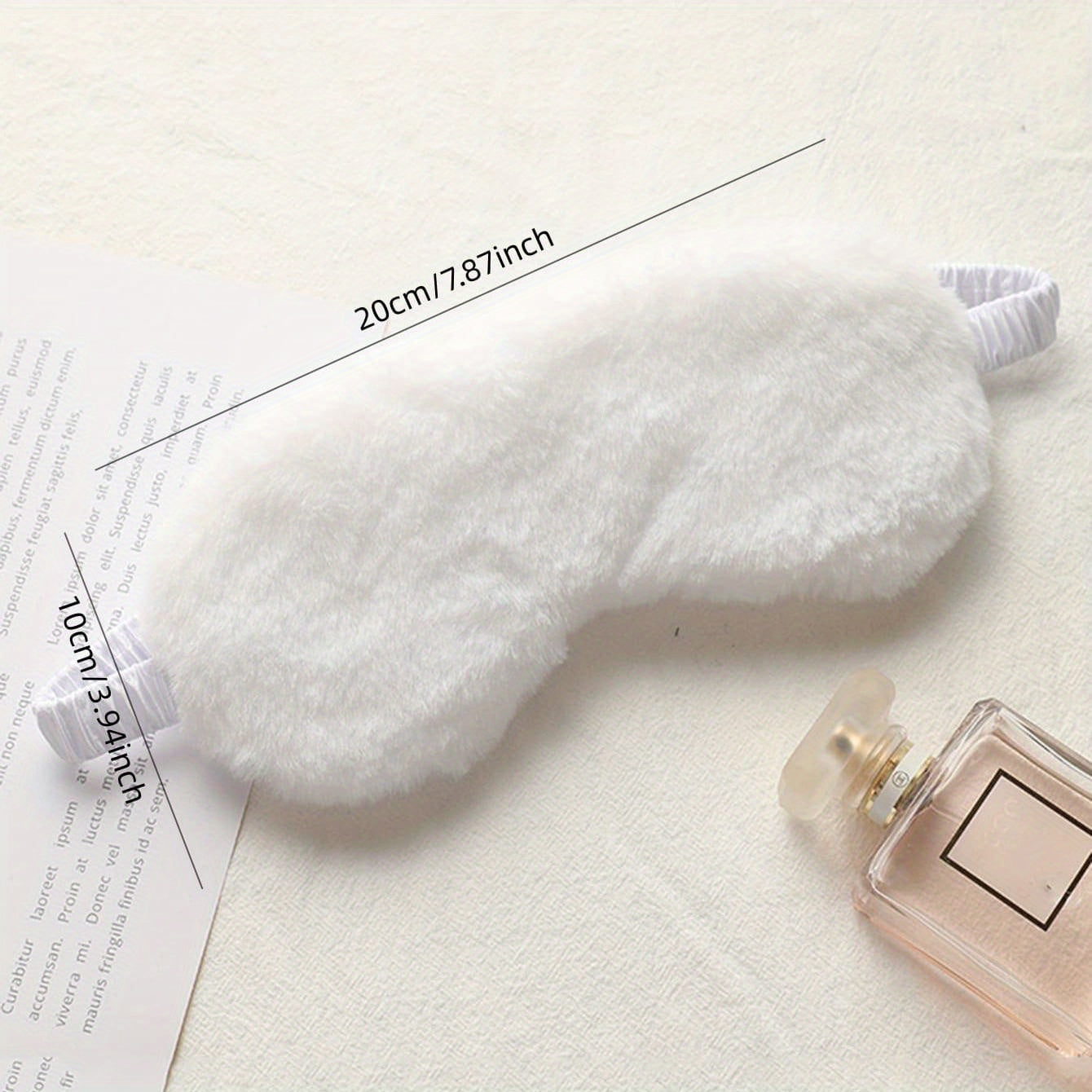 1PCS Solid Color Plush Eye Mask Sleeping Eye Mask Soft And Skin-friendly, Blackout Eye Mask Reduce Fatigue, For Daily Use, 19.99cm*10.01cm Travel Essentials