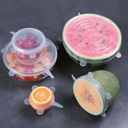 6pcs Silicone Stretch Lids, Reusable Durable Food Storage Lids For Bowls, Silicone Lid Cover, Dishwasher And Refrigerator Safe Storage, Kitchen Supplies
