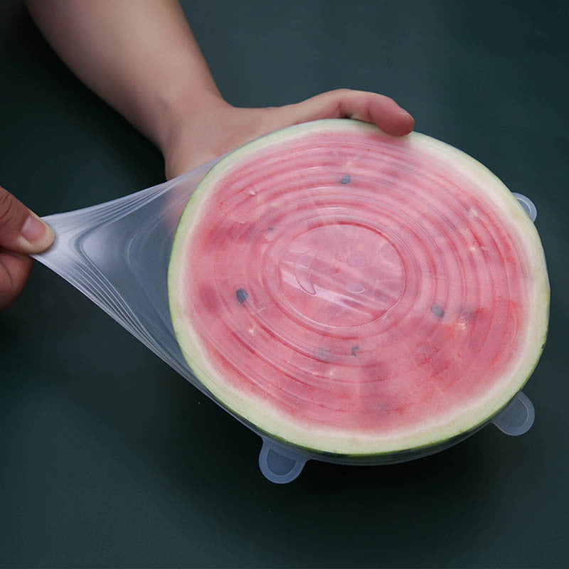 6pcs Silicone Stretch Lids, Reusable Durable Food Storage Lids For Bowls, Silicone Lid Cover, Dishwasher And Refrigerator Safe Storage, Kitchen Supplies