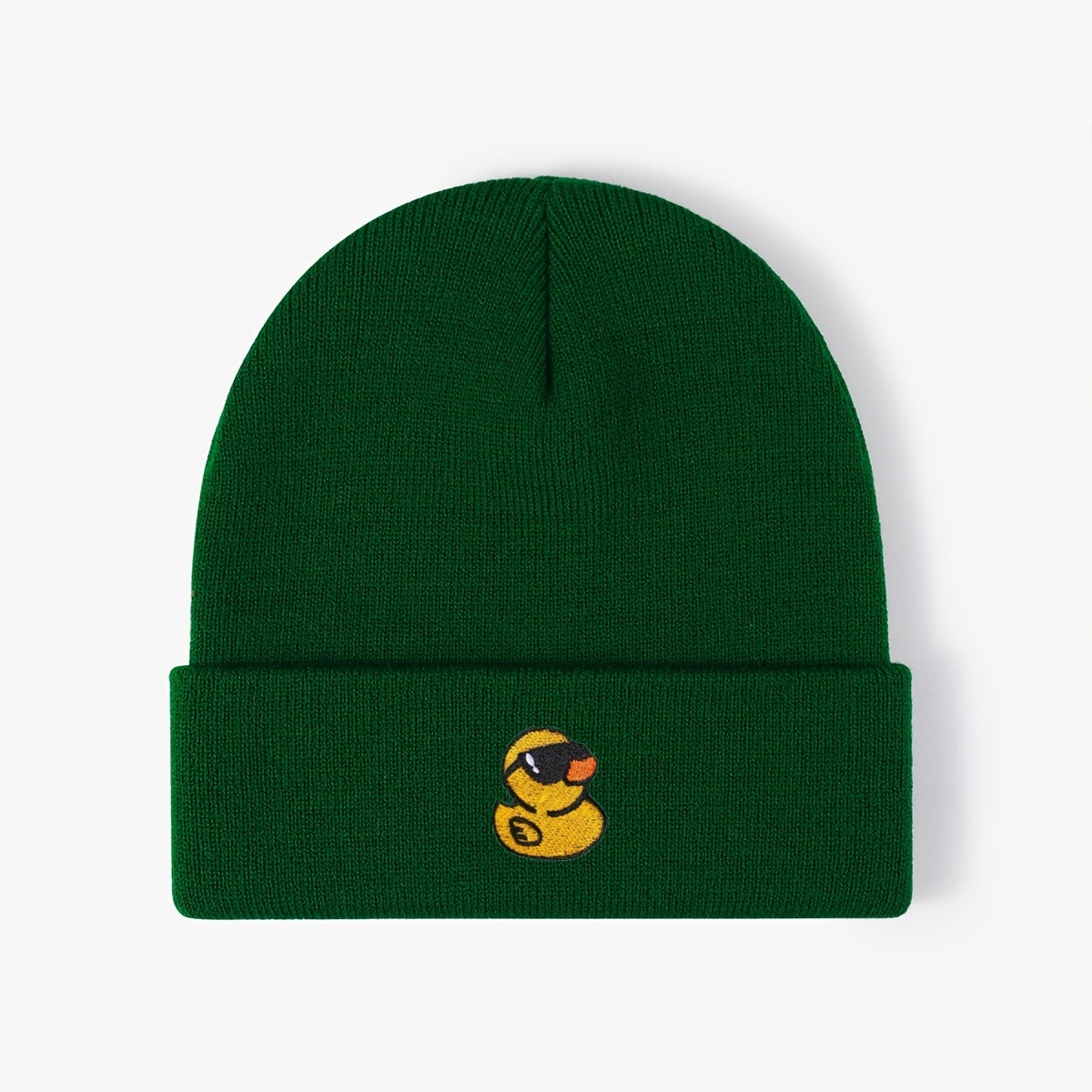 Embroidered Yellow Duck Knit Hat For Women Valentines Gifts