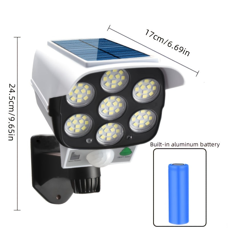 1pc motion sensor street lamp, Solar Garden LED Light, Simulation Surveillance, Fake Camera, Human Body Sensor Wall Light, Outdoor Smart Street Light