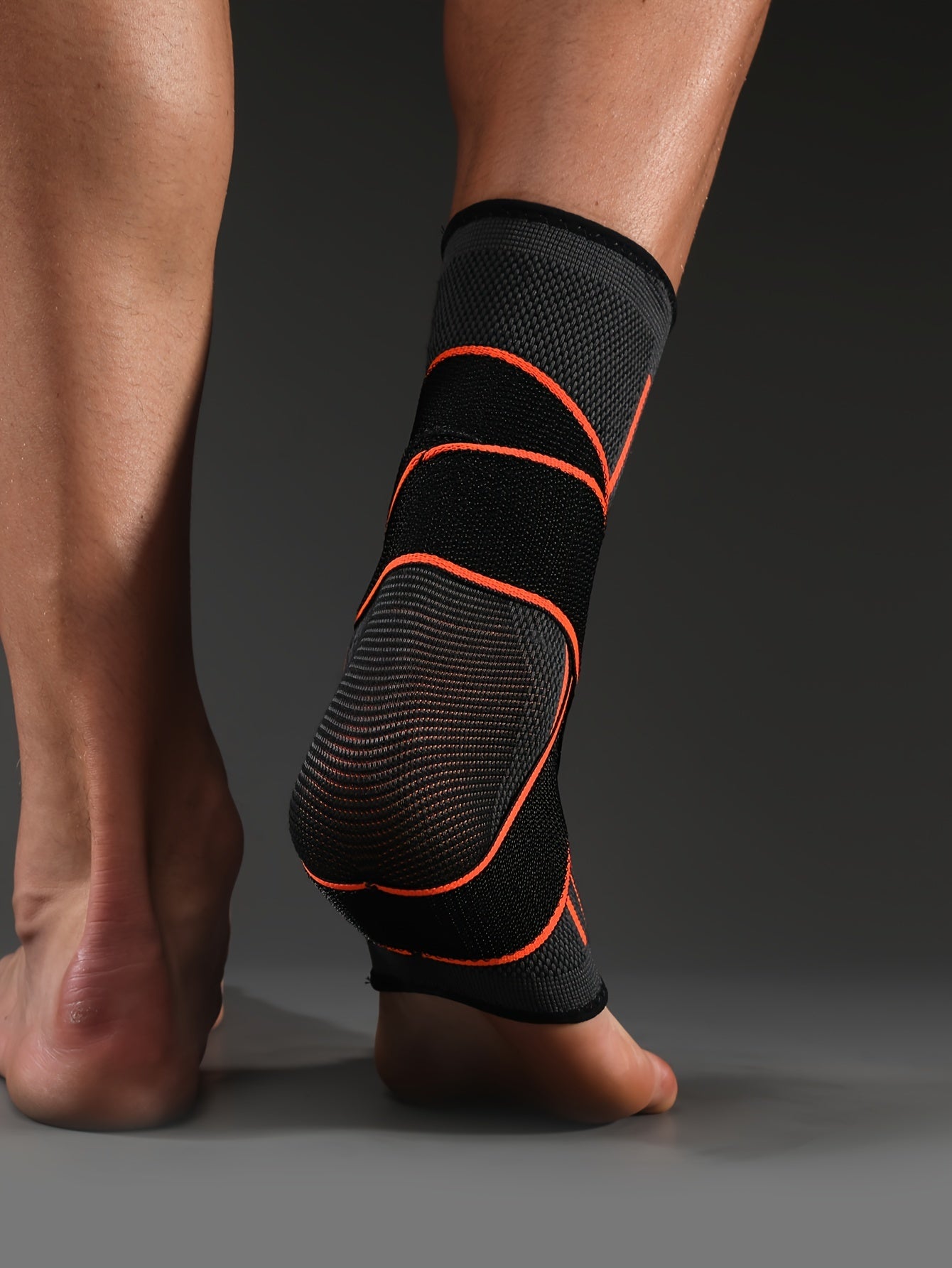 [Adjustable Compression] Jingba Support Ankle Brace | Adjustable Compression Wrap | Breathable Nylon | Secure Straps | Running, Hiking & Basketball | Black & Gray