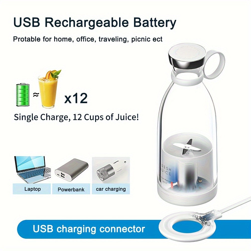 350ml Wireless Portable Electric Mini Fruit Blender - Perfect for On-the-Go Juicer!
