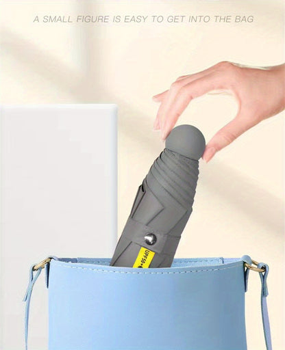 Mei Qi Lin Compact 6-Rib Mini Umbrella - High-Quality, Foldable Sun Protection with Stylish Design