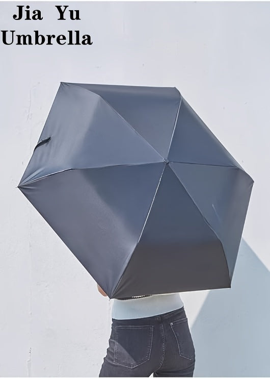 Mei Qi Lin Compact 6-Rib Mini Umbrella - High-Quality, Foldable Sun Protection with Stylish Design