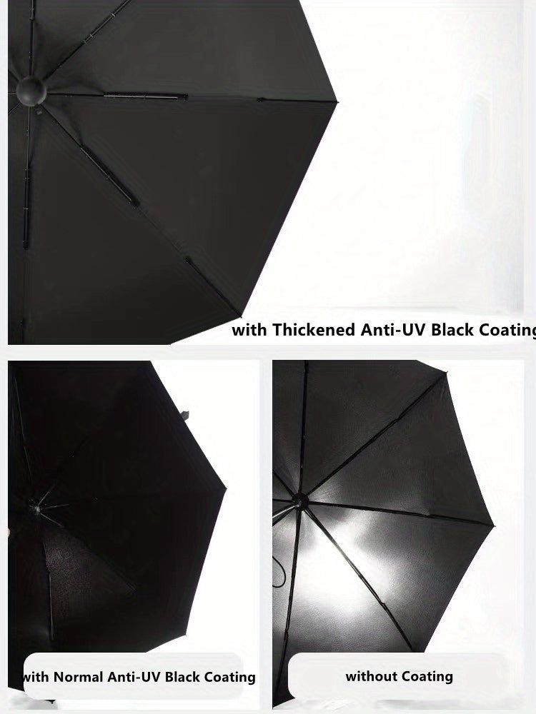 Mei Qi Lin Compact 6-Rib Mini Umbrella - High-Quality, Foldable Sun Protection with Stylish Design