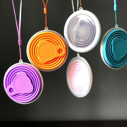 Collapsible Silicone Travel Cup with Lid - Portable and Reusable Drinking Cup for Camping, Hiking, and Outdoor Activities
