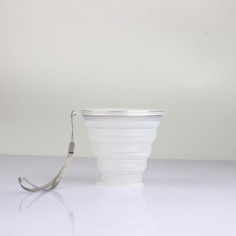 Collapsible Silicone Travel Cup with Lid - Portable and Reusable Drinking Cup for Camping, Hiking, and Outdoor Activities