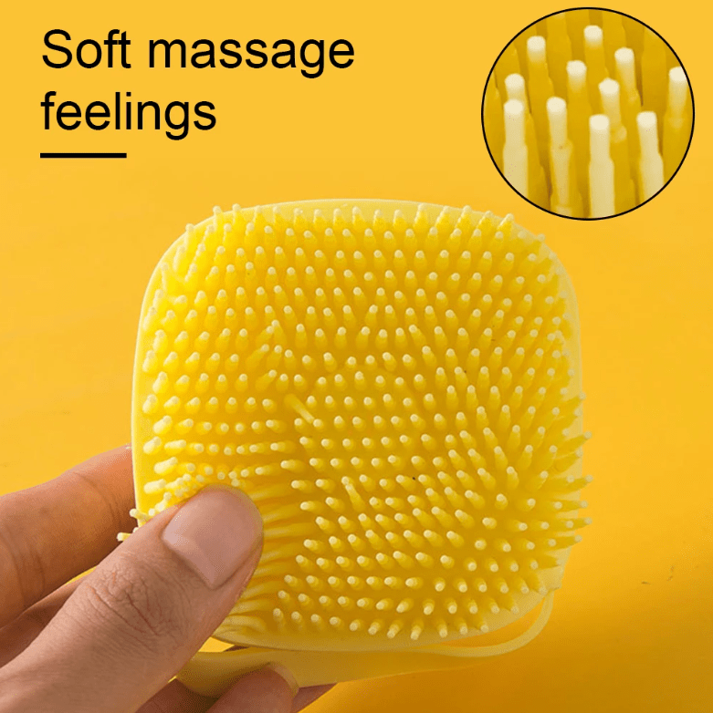 Gentle Silicone Pet Brush For Dogs And Cats - Massages And Cleans With Built-In Shower Gel Dispenser