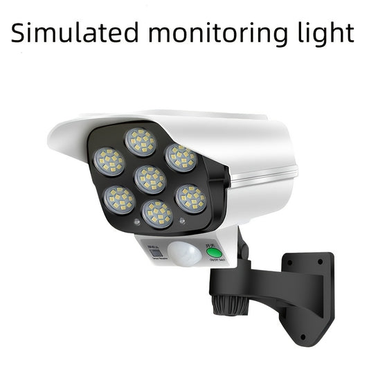 1pc motion sensor street lamp, Solar Garden LED Light, Simulation Surveillance, Fake Camera, Human Body Sensor Wall Light, Outdoor Smart Street Light