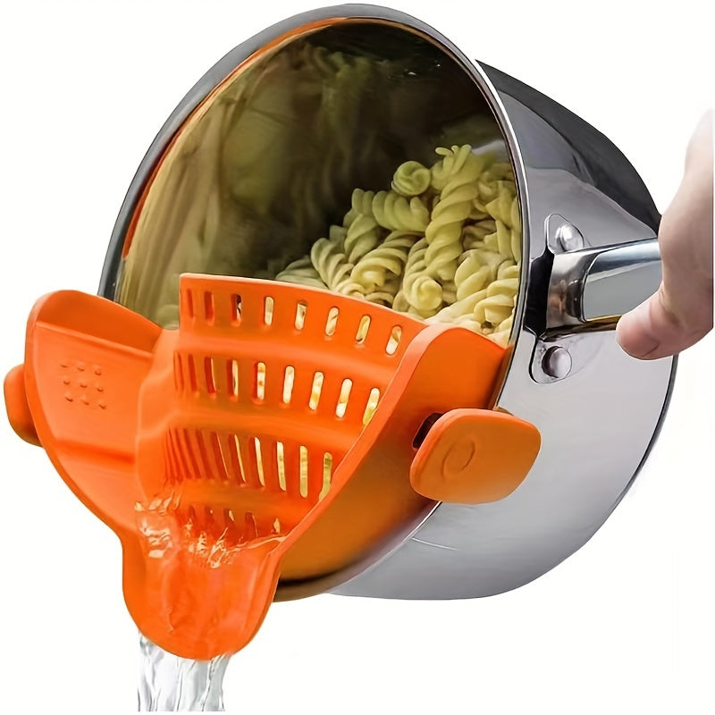 Effortless Cooking with this Adjustable Silicone Pot Strainer and Pasta Strainer - The Perfect Kitchen Gadget!