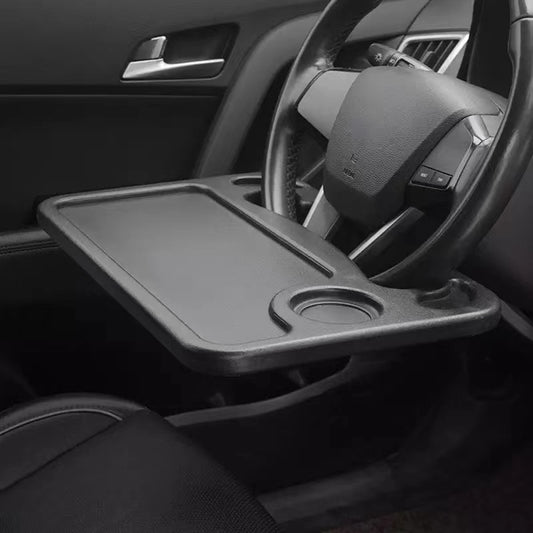 Premium Multifunctional Car Steering Wheel Tray Table - Versatile Portable Workstation & Snack Holder for On-the-Go Convenience