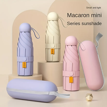 Mei Qi Lin Compact 6-Rib Mini Umbrella - High-Quality, Foldable Sun Protection with Stylish Design