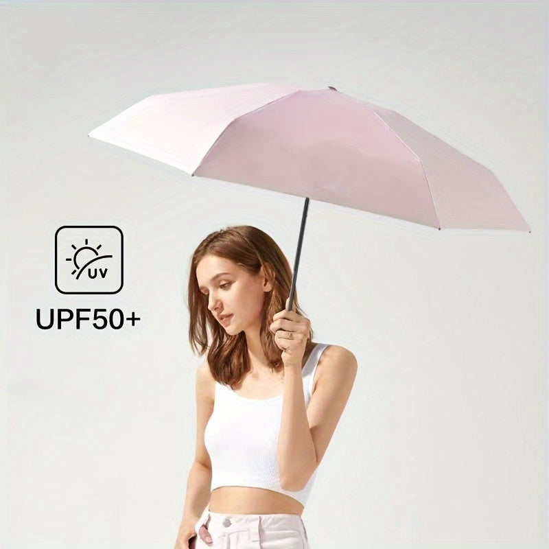 Mei Qi Lin Compact 6-Rib Mini Umbrella - High-Quality, Foldable Sun Protection with Stylish Design