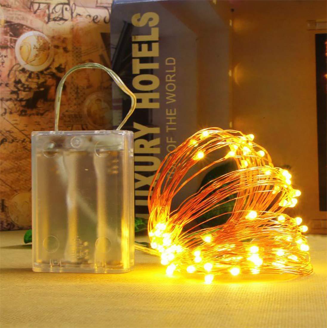 1pc 118in/197in/394in/787in, 30/50/100/200LED, Outdoor String Lights, Christmas Star Lights, Battery Powered (Not Included), DIY LED Fairy String Light, Copper Wire Light, Holiday Lighting Garland For Christmas Wedding Party
