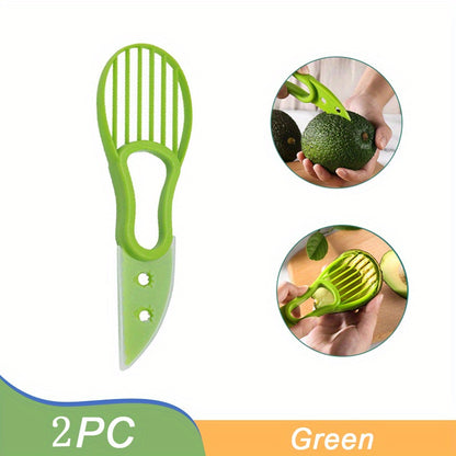 1/2pcs, 3-in-1 Avocado Slicer Shea Corer Butter Fruit Peeler Cutter Pulp Separator Plastic Knife Kitchen Vegetable Tools Home Accessory Kitchen Accessories