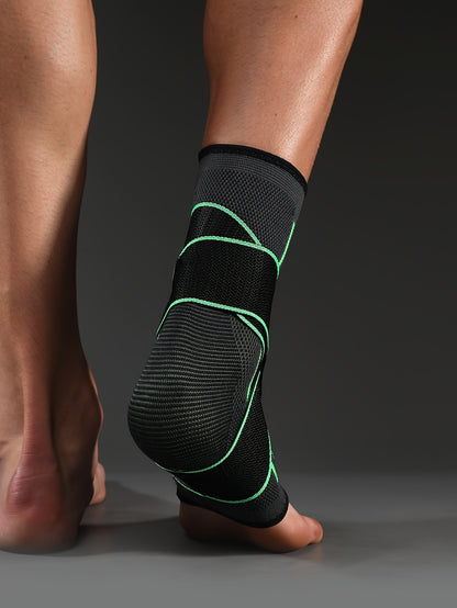 [Adjustable Compression] Jingba Support Ankle Brace | Adjustable Compression Wrap | Breathable Nylon | Secure Straps | Running, Hiking & Basketball | Black & Gray