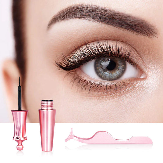 5 Pairs Luxurious Magnetic Eyelashes & Eyeliner Kit - Reusable 3D False Lashes with Hassle-Free, Glueless Application - Long-Lasting Eyes Makeup Set, Perfect for Busy Mothers