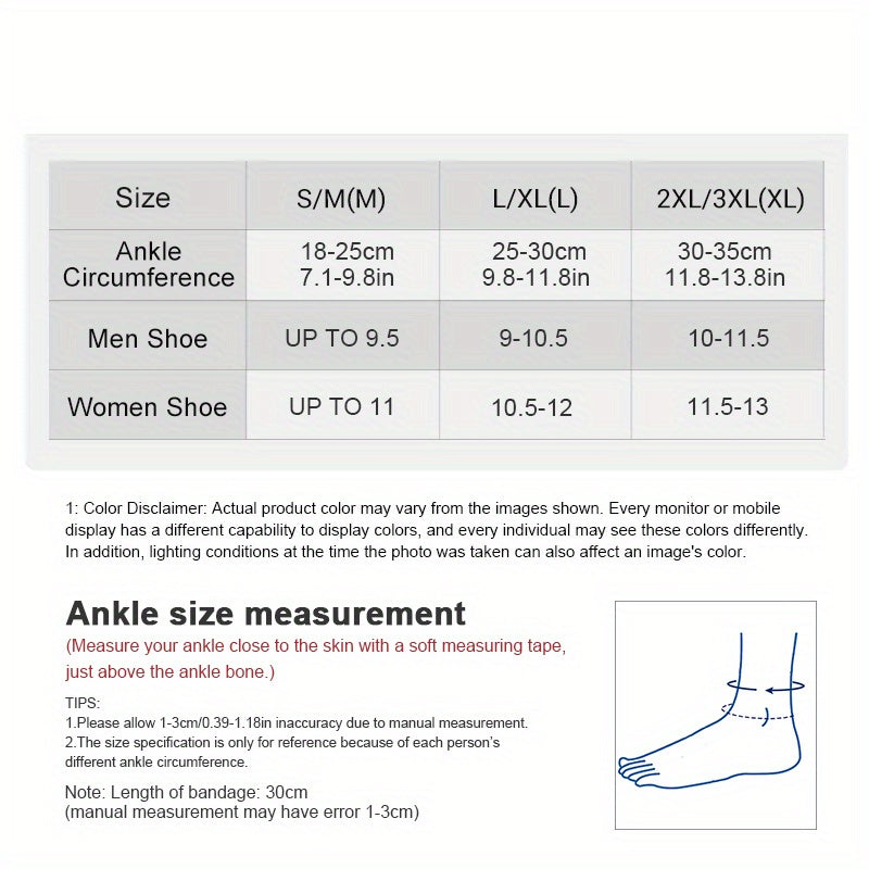 [Adjustable Compression] Jingba Support Ankle Brace | Adjustable Compression Wrap | Breathable Nylon | Secure Straps | Running, Hiking & Basketball | Black & Gray