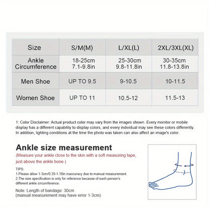 [Adjustable Compression] Jingba Support Ankle Brace | Adjustable Compression Wrap | Breathable Nylon | Secure Straps | Running, Hiking & Basketball | Black & Gray