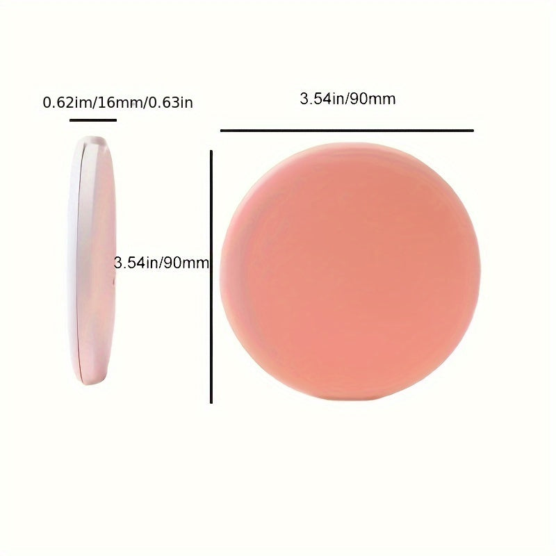 1pc Foldable LED Vanity Mirror, Handheld Double-sided Travel Portable Lighted Pocket Mirror, 2x Magnification, Compact Mirror With Light, Round Mini Makeup Touch-up Mirror For Purse Handbag, Travel Essentials