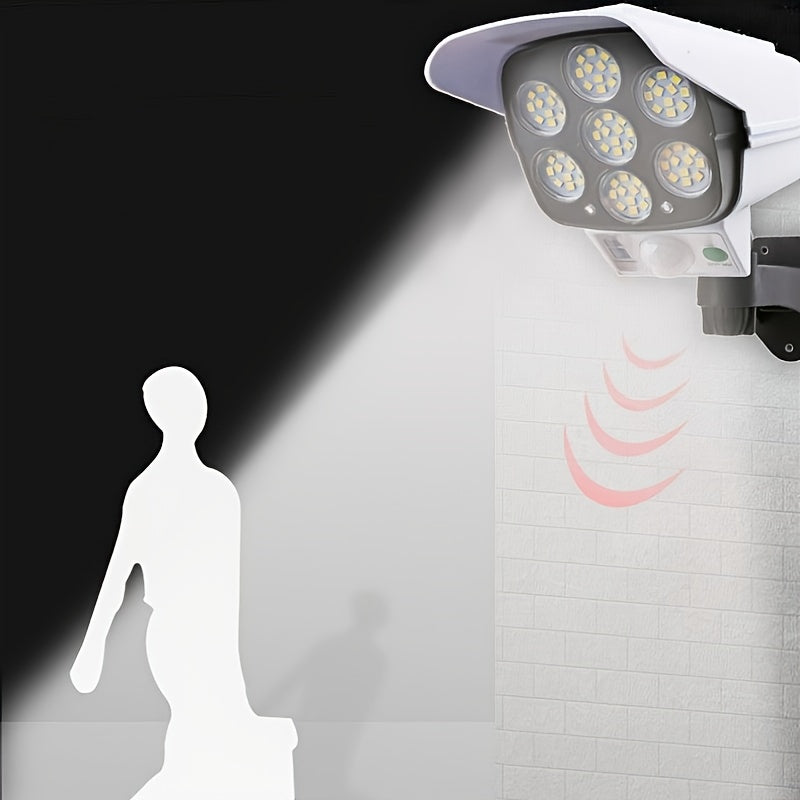 1pc motion sensor street lamp, Solar Garden LED Light, Simulation Surveillance, Fake Camera, Human Body Sensor Wall Light, Outdoor Smart Street Light