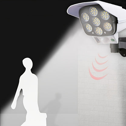 1pc motion sensor street lamp, Solar Garden LED Light, Simulation Surveillance, Fake Camera, Human Body Sensor Wall Light, Outdoor Smart Street Light