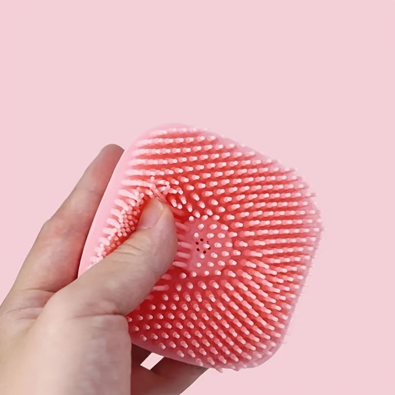 Gentle Silicone Pet Brush For Dogs And Cats - Massages And Cleans With Built-In Shower Gel Dispenser