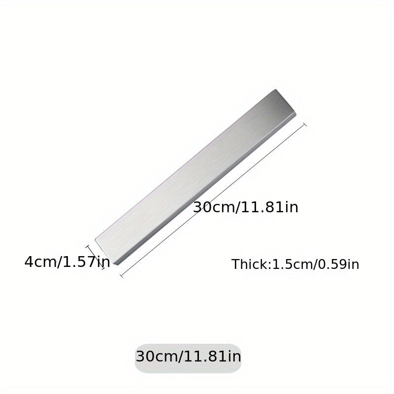 1pc Stainless Steel Stronghold Magnetic Knife Holder - Space-Saving Wall Strip for Kitchen Utensils, Apartment Essentials, and Back to School Supplies - Perfect for College Dorm Organization and Easy Meal Prep