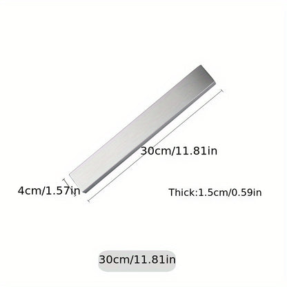 1pc Stainless Steel Stronghold Magnetic Knife Holder - Space-Saving Wall Strip for Kitchen Utensils, Apartment Essentials, and Back to School Supplies - Perfect for College Dorm Organization and Easy Meal Prep