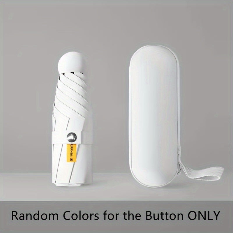 Mei Qi Lin Compact 6-Rib Mini Umbrella - High-Quality, Foldable Sun Protection with Stylish Design